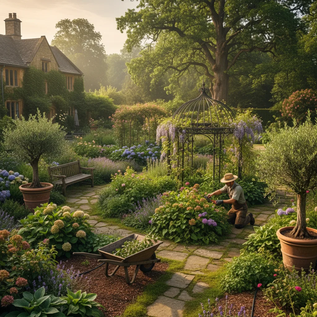 Established garden in aftercare