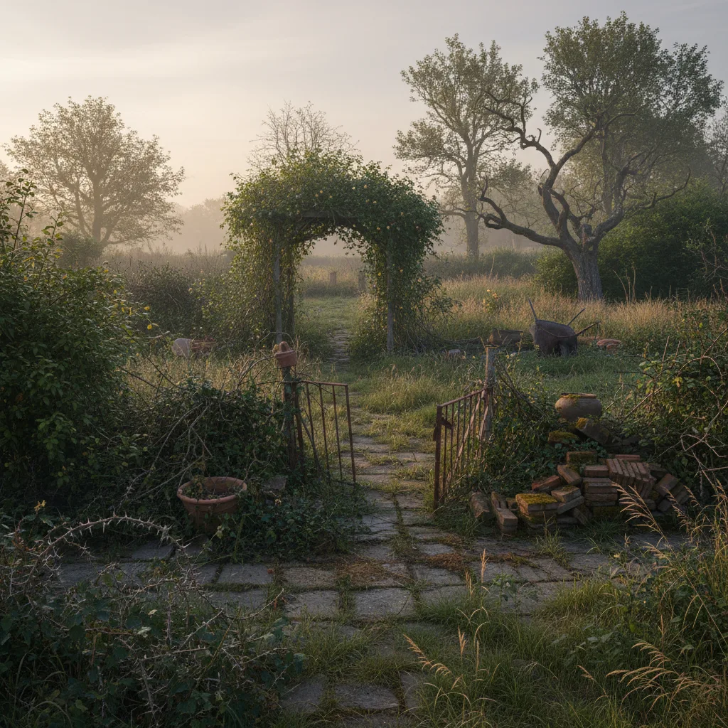 Garden before construction process